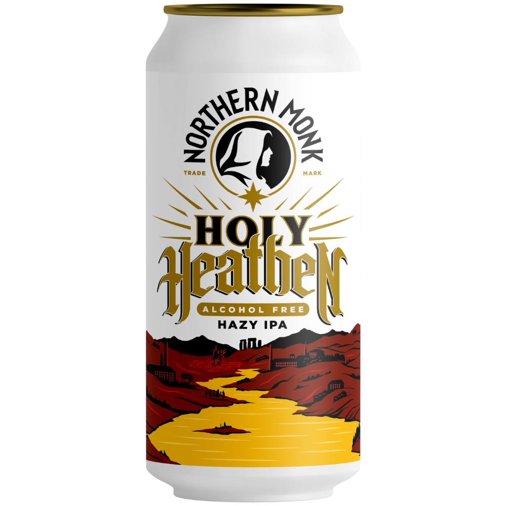 Alcohol Free NEIPA Non Alcoholic Hazy IPA New Northern Monk Holy Heathen